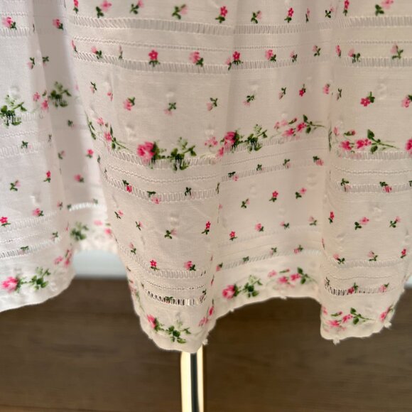 Janie and Jack White & Pink Mini Floral Puff Sleeve Blouse - NWT - Picture 8 of 8